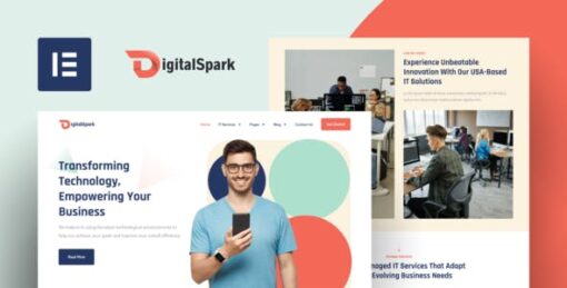 DigitalSpark – IT Services Elementor Template Kit