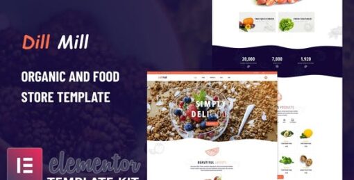 Dillmill – Organic Food Store Elementor Template Kit