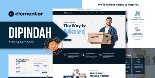 Dipindah – Moving Company Elementor Template Kit