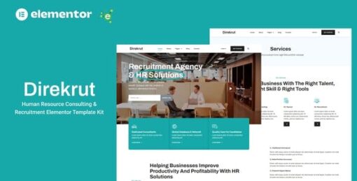 Direkrut – Human Resource Consulting and Recruitment Elementor Template Kit