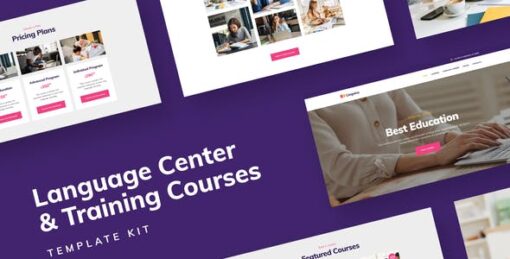 Distance Education – Language Center & Training Courses Template Kit