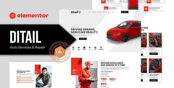 Ditail – Auto Services & Repair Elementor Pro Template Kit Ditail – Auto Services & Repair Elementor Pro Template Kit