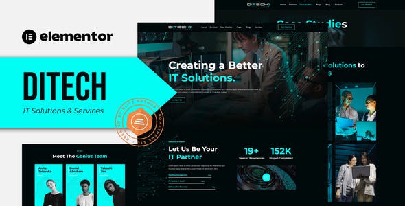Ditech – IT Solutions & Services Company Elementor Template Kit Ditech – IT Solutions & Services Company Elementor Template Kit
