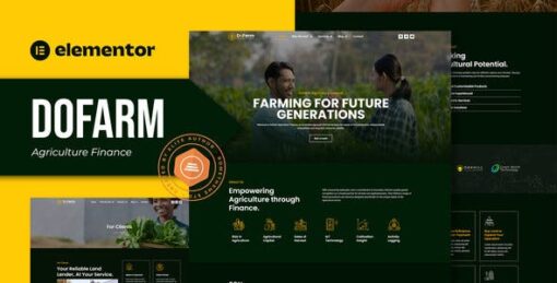 Dofarm – Agriculture Finance Elementor Pro Template Kit