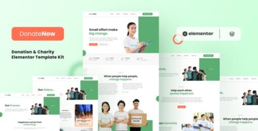 Donatenow – Donation & Charity Elementor Template Kit