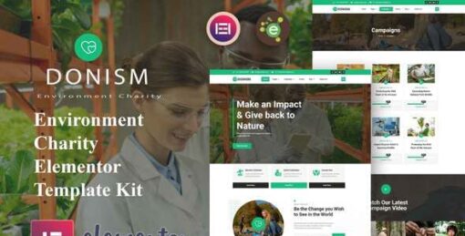 Donism – Environment Charity Elementor Template Kit