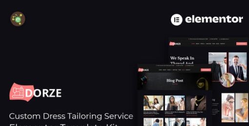 Dorze – Custom Dress Tailoring Service Elementor Pro Template Kit