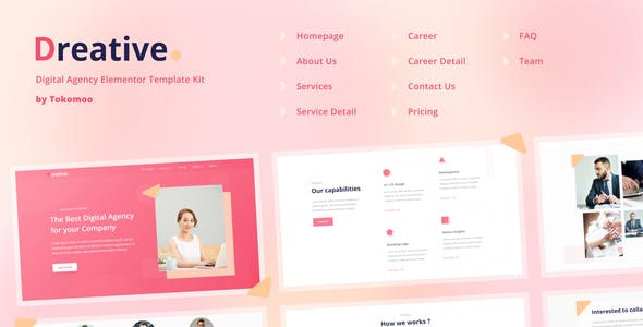 Dreative | Digital Agency Elementor Template Kit Dreative | Digital Agency Elementor Template Kit