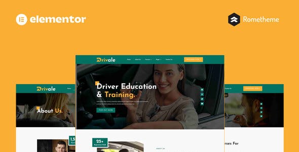 Drivale – Driving School Elementor Pro Full Site Template Kit Drivale – Driving School Elementor Pro Full Site Template Kit
