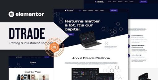 Dtrade – Trading & Investment Company Elementor Template Kit