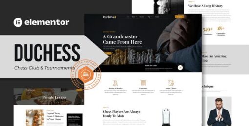 Duchess – Chess Club & Tournament Elementor Template Kit