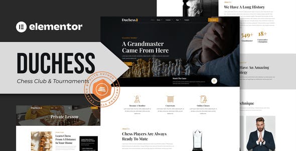 Duchess – Chess Club & Tournament Elementor Template Kit Duchess – Chess Club & Tournament Elementor Template Kit