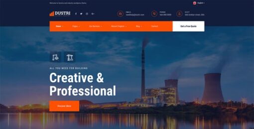 Dustri – Factory & Industrial Elementor Template Kit