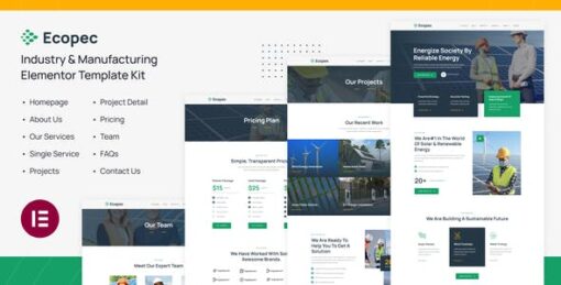 Ecopec | Solar & Renewable Energy Elementor Template Kit