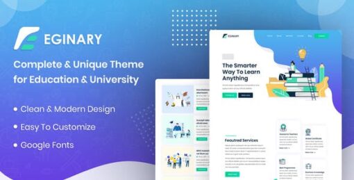 Eginary – Online Education Elementor Template Kit
