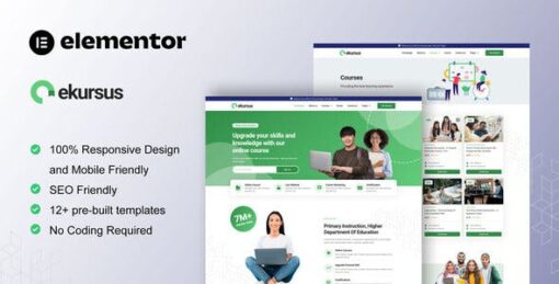 eKursus – Online Course & Education Elementor Template Kit
