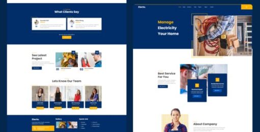 Electo – Electricity Services Elementor Template Kit