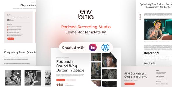 Envbwa – Podcast Recording Studio Elementor Pro Template Kit Envbwa – Podcast Recording Studio Elementor Pro Template Kit