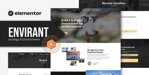 Envirant – Ecology and Environment Elementor Pro Template Kit