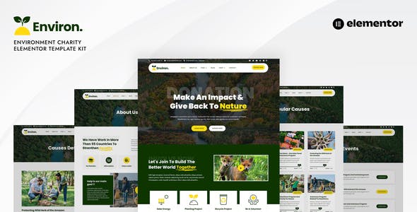 Environ – Environment Charity Elementor Template Kit Environ – Environment Charity Elementor Template Kit