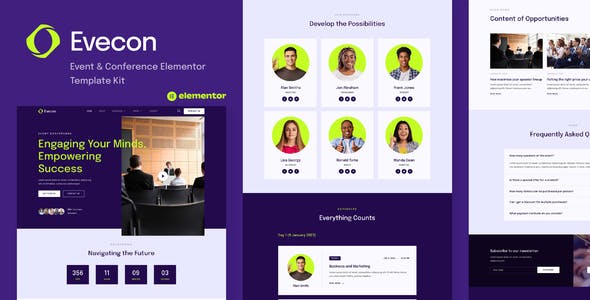 Evecon – Event & Conference Elementor Template Kit Evecon – Event & Conference Elementor Template Kit