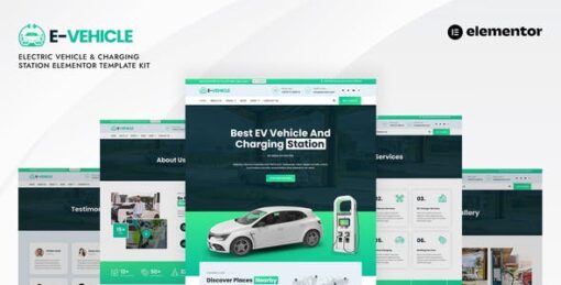 EVehicle – Electric Vehicle & Charging Station Elementor Template Kit