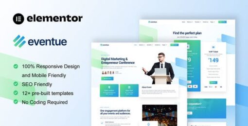 Eventue – Event & Conference Elementor Template Kit