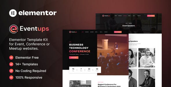 Eventups – Event & Conference Elementor Template Kit Eventups – Event & Conference Elementor Template Kit