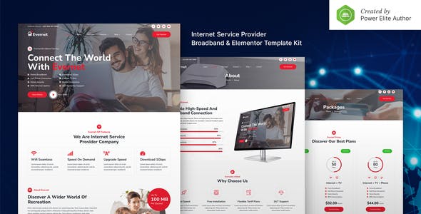 Evernet – Broadband & Internet Service Provider Elementor Template Kit Evernet – Broadband & Internet Service Provider Elementor Template Kit