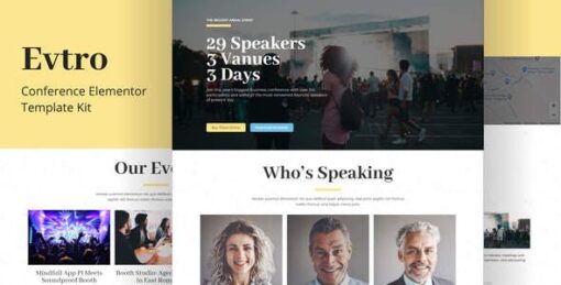 Evtro – Conference Event Elementor Template Kit