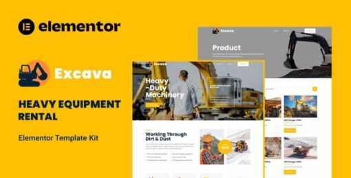 Excava – Heavy Equipment Rental Elementor Template Kit