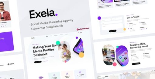 Exela – Social Media Marketing Agency Elementor Template Kit