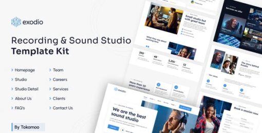Exodio | Recording & Sound Studio Elementor Template Kit