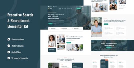 Exuta – Executive Search & Recruitment Service Elementor Template Kit