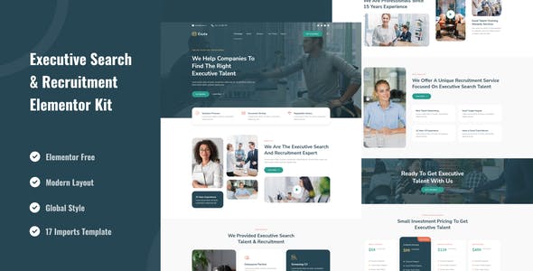 Exuta – Executive Search & Recruitment Service Elementor Template Kit Exuta – Executive Search & Recruitment Service Elementor Template Kit