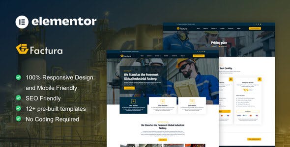 Factura – Industry & Manufacturing Elementor Template Kit Factura – Industry & Manufacturing Elementor Template Kit