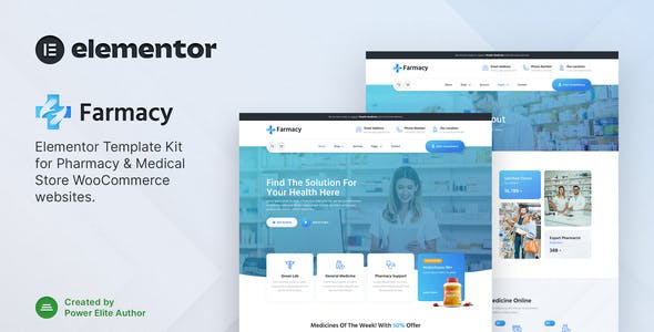 Farmacy – Pharmacy & Medical Store Elementor Template Kit Farmacy – Pharmacy & Medical Store Elementor Template Kit