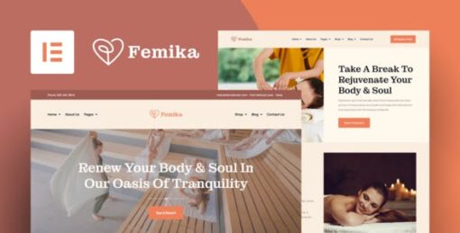 Femika – Spa Center & Wellness Elementor Template Kit