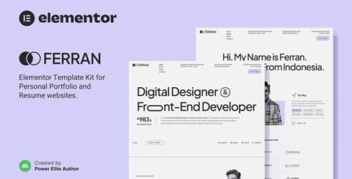 Ferran – Personal Portfolio & Resume Elementor Template Kit
