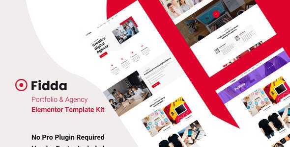 Fidda – Portfolio & Agency Elementor Template Kit Fidda – Portfolio & Agency Elementor Template Kit