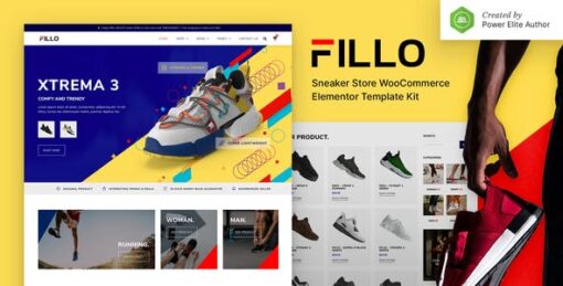 Fillo – Shoes & Sneakers Store WooCommerce Elementor Template Kit