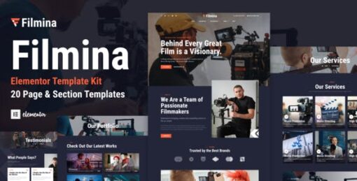 Filmina – Filmmakers & Videographer Elementor Template Kit