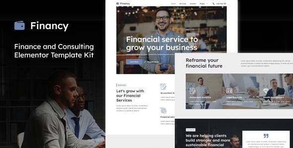 Financy – Finance & Consulting Elementor Template Kit Financy – Finance & Consulting Elementor Template Kit