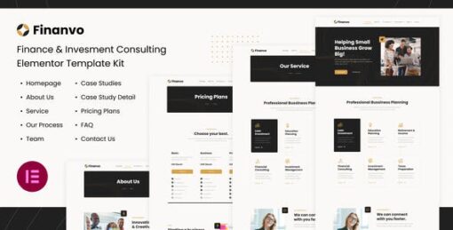 Finanvo | Finance & Investment Consulting Elementor Template Kit