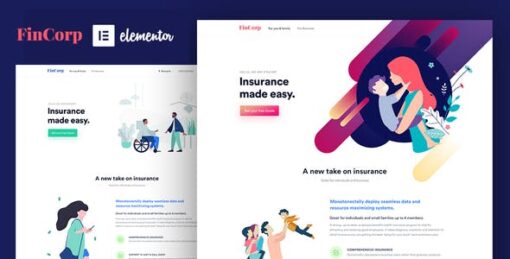 FinCorp – Insurance & Marketing Elementor Template Kit