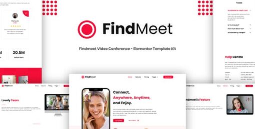 Findmeet – Video Conference Elementor Template Kit