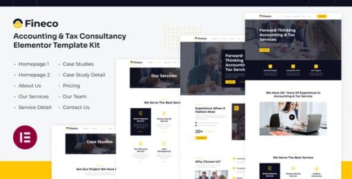 Fineco | Accounting & Tax Consultancy Services Elementor Template Kit
