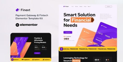 Finext – Payment Gateway & Fintech Elementor Template Kit
