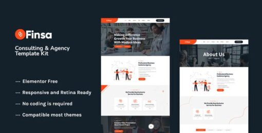 Finsa – Consulting & Agency Elementor Template Kit