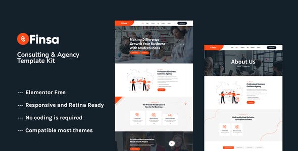 Finsa – Consulting & Agency Elementor Template Kit Finsa – Consulting & Agency Elementor Template Kit